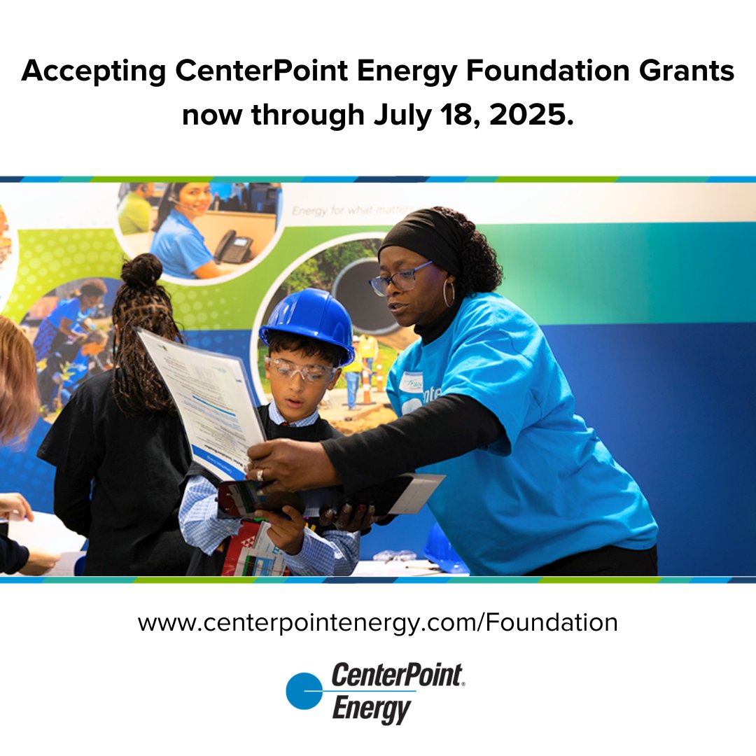 If you're a #nonprofit organization in our Indiana, Minnesota, Ohio or Texas service areas with a focus on education or community development, don't delay! The deadline to apply for a CenterPoint Energy Foundation grant is fast approaching. The last day to submit for the current