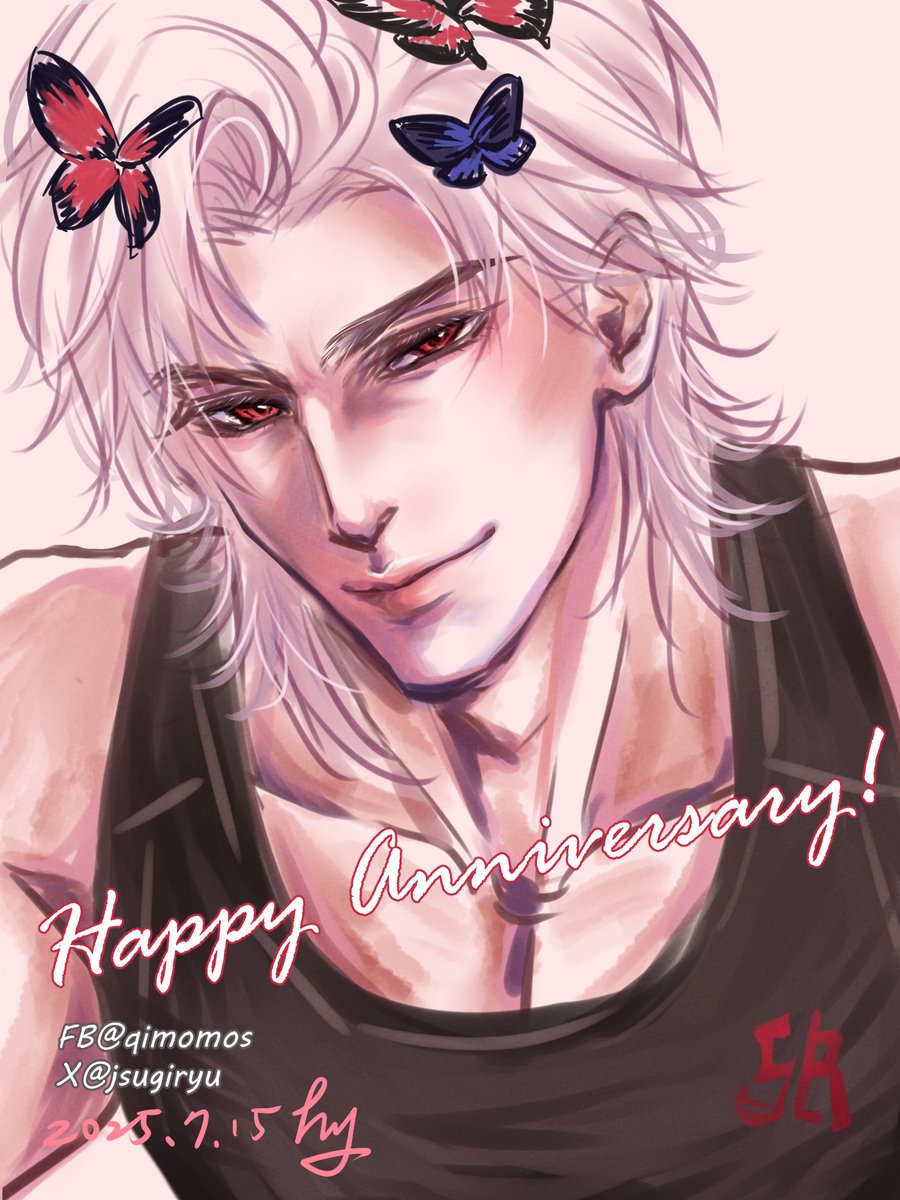 jsugiryu's tweet image. 雖然已經過了,不過還是塗鴉一下紀念秦徹相伴一周年~
畫了自家的秦徹7/15當天的穿搭😁
#戀與深空 #LoveandDeepspace #恋と深空
#秦徹 #秦彻 #Sylus #シン