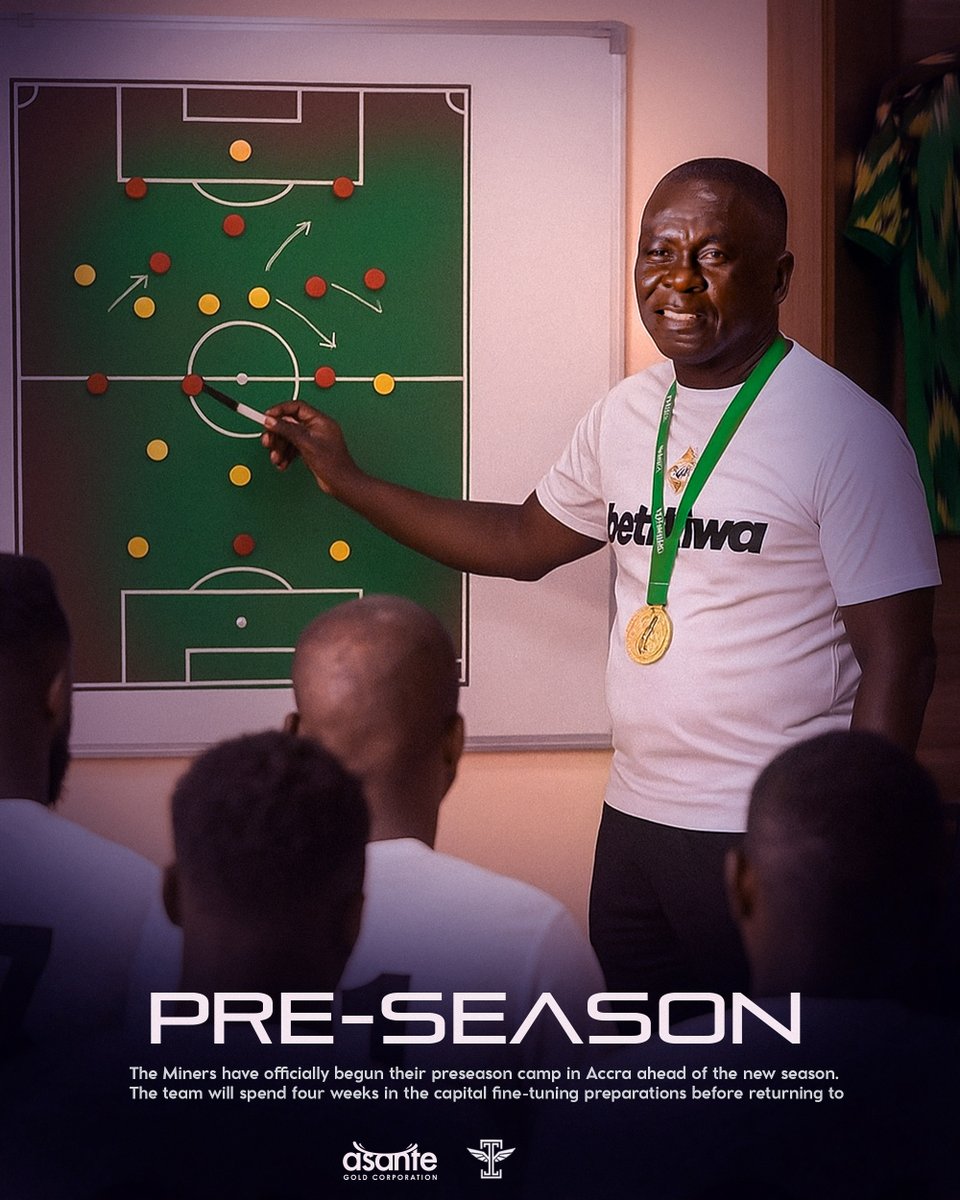 Bibiani GoldStars Kick Off Preseason in Accra 💪🏾⚽

The Miners have officially begun their preseason camp in Accra ahead of the new season. The team will spend four weeks in the capital fine-tuning preparations before returning to Bibiani to continue the build-up.

#GoldStars