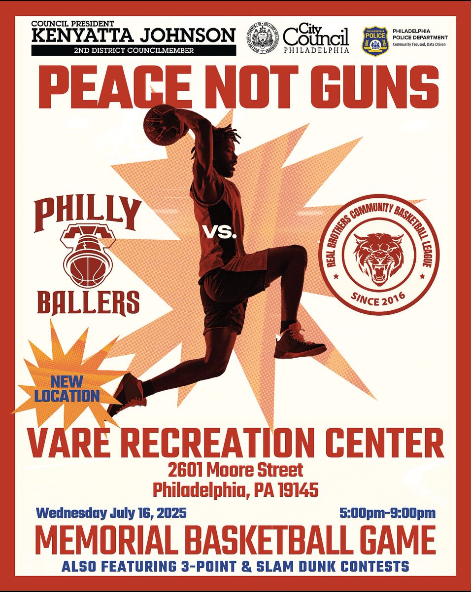 PPD22Dist's tweet image. Come out to show your support to stop the violence within our communities and have an amazing time watching the games, 3 point & Slam contest. Please share