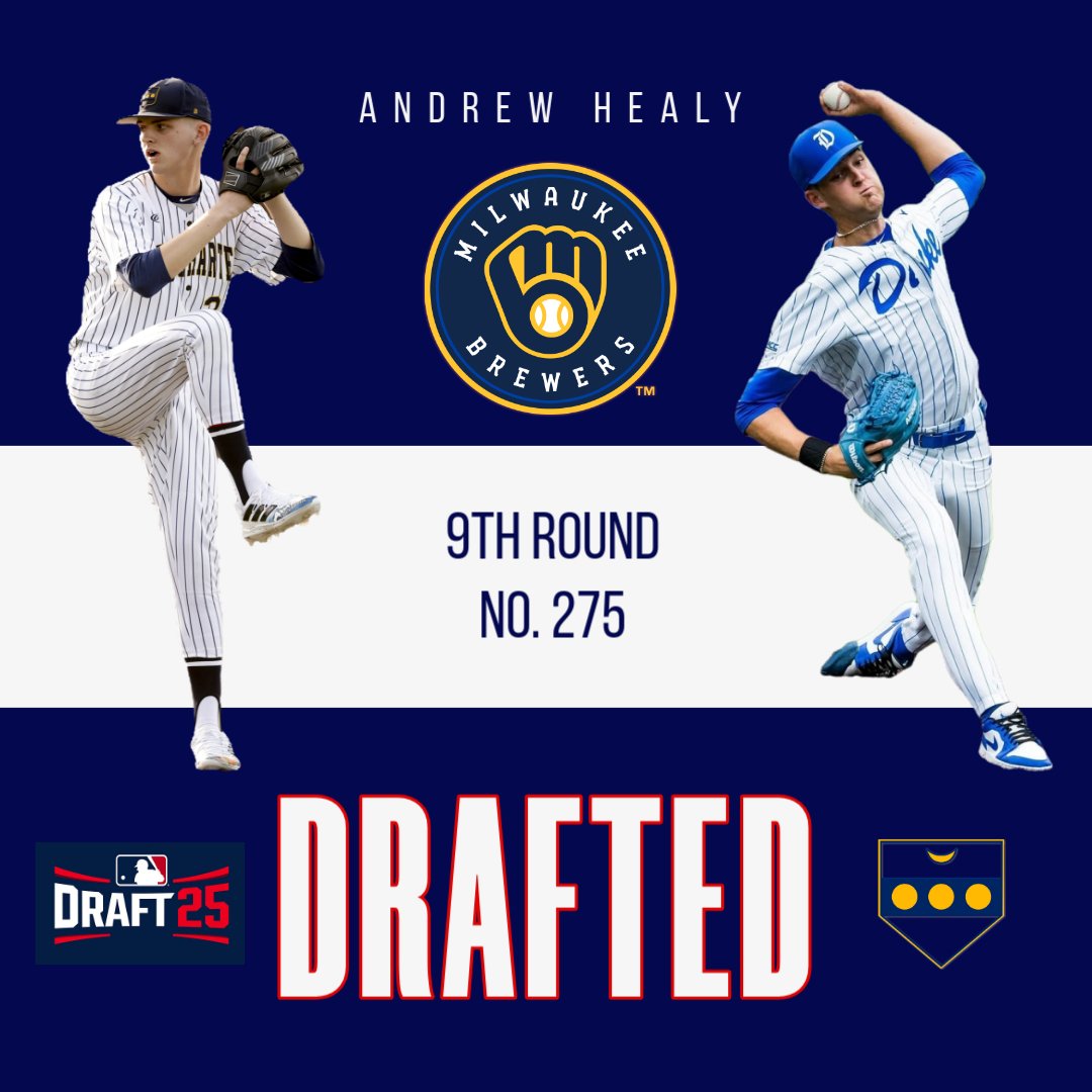 Congratulations to former Quaker Andrew Healy OPC '22 on being selected by the @brewers.