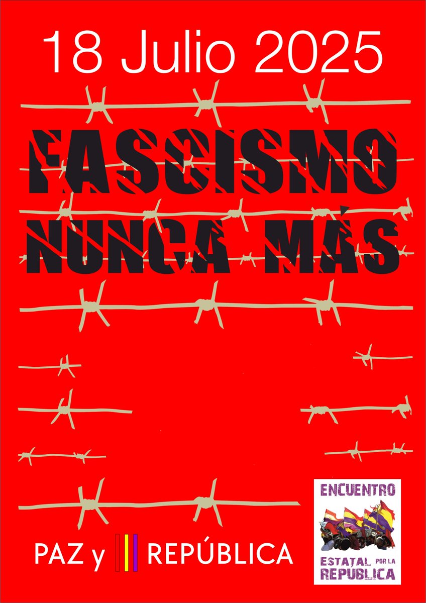 En torno al #18deJulio actos y movilizaciones antifascistas en todo el Estado.
#FascismoNuncaMás
#PazYRepública