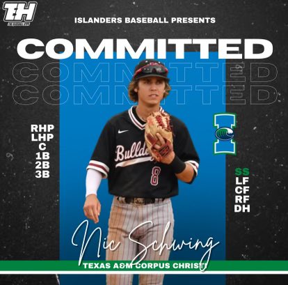 Elite Recruits (@eliterecruits_) on Twitter photo Congratulations goes out to this
special young man.
Nic Schwing will be headed to
Texas A&M CC to continue his career.
The talented INF makes an impact on all sides of the ball. Including 40 SBs this spring.
Congratulations we are excited to follow along. <a href="/n_schwing2023/">Nicolas Schwing</a> Congratulations goes out to this
special young man.
Nic Schwing will be headed to
Texas A&M CC to continue his career.
The talented INF makes an impact on all sides of the ball. Including 40 SBs this spring.
Congratulations we are excited to follow along. <a href="/n_schwing2023/">Nicolas Schwing</a>