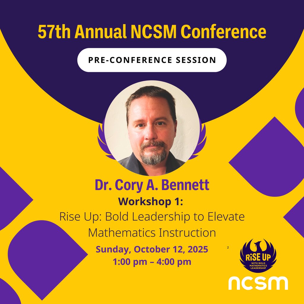 MathEdLeaders's tweet image. Three powerful workshops.🔥 One bold choice. Come a day early to the #NCSM Annual Conference for inspiring Pre-Conference sessions in coaching, classroom leadership, or instructional equity.
Spots are limited—register now! mathedleadership.org/57th-annual-co…
#Atlanta #NCSMBold