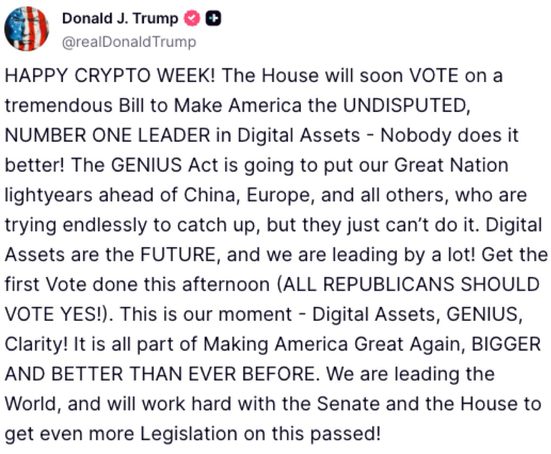 Chairwoman Lisa McClain (@replisamcclain) on Twitter photo The <a href="/HouseGOP/">House Republicans</a> will vote on historic legislation to make America the crypto capital of the world!
We must remain the world’s leader in innovation. The <a href="/HouseGOP/">House Republicans</a> will vote on historic legislation to make America the crypto capital of the world!
We must remain the world’s leader in innovation.