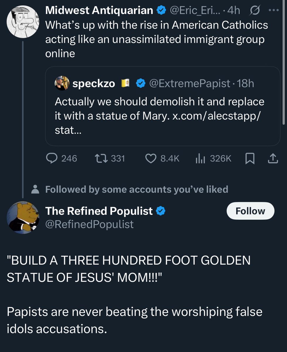 EMTVmemes's tweet image. >Statue of Mary is idolatry
>statue celebrating enlightenment principles is great