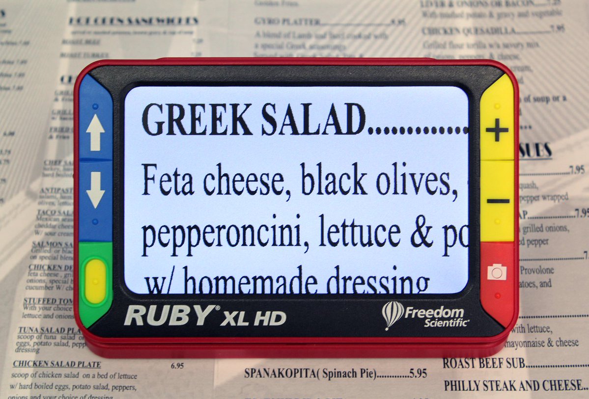 FreedomSci's tweet image. The RUBY XL HD is a powerful, portable video magnifier that makes reading and viewing easier for people with #LowVision. Whether you're reading mail, labels, price tags, or menus, the RUBY XL HD puts independence in the palm of your hand.
Learn more: hubs.ly/Q03wk_3v0