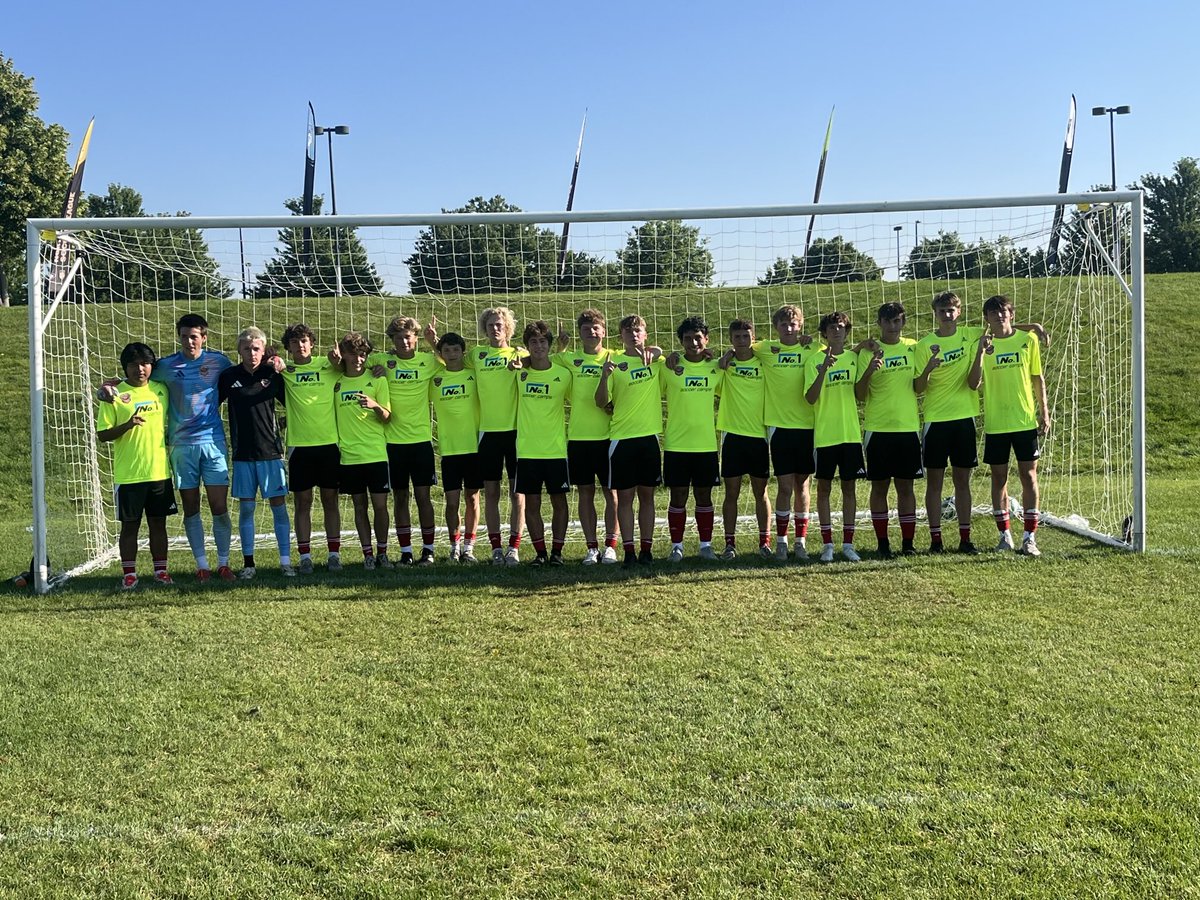 Here is the James Island SC boys soccer team in their ⁦<a href="/No1SoccerCamps/">No. 1 Soccer Camps</a>⁩ warm up tops prior to their Semi-Final game this past weekend at the national tournament in Denver CO.