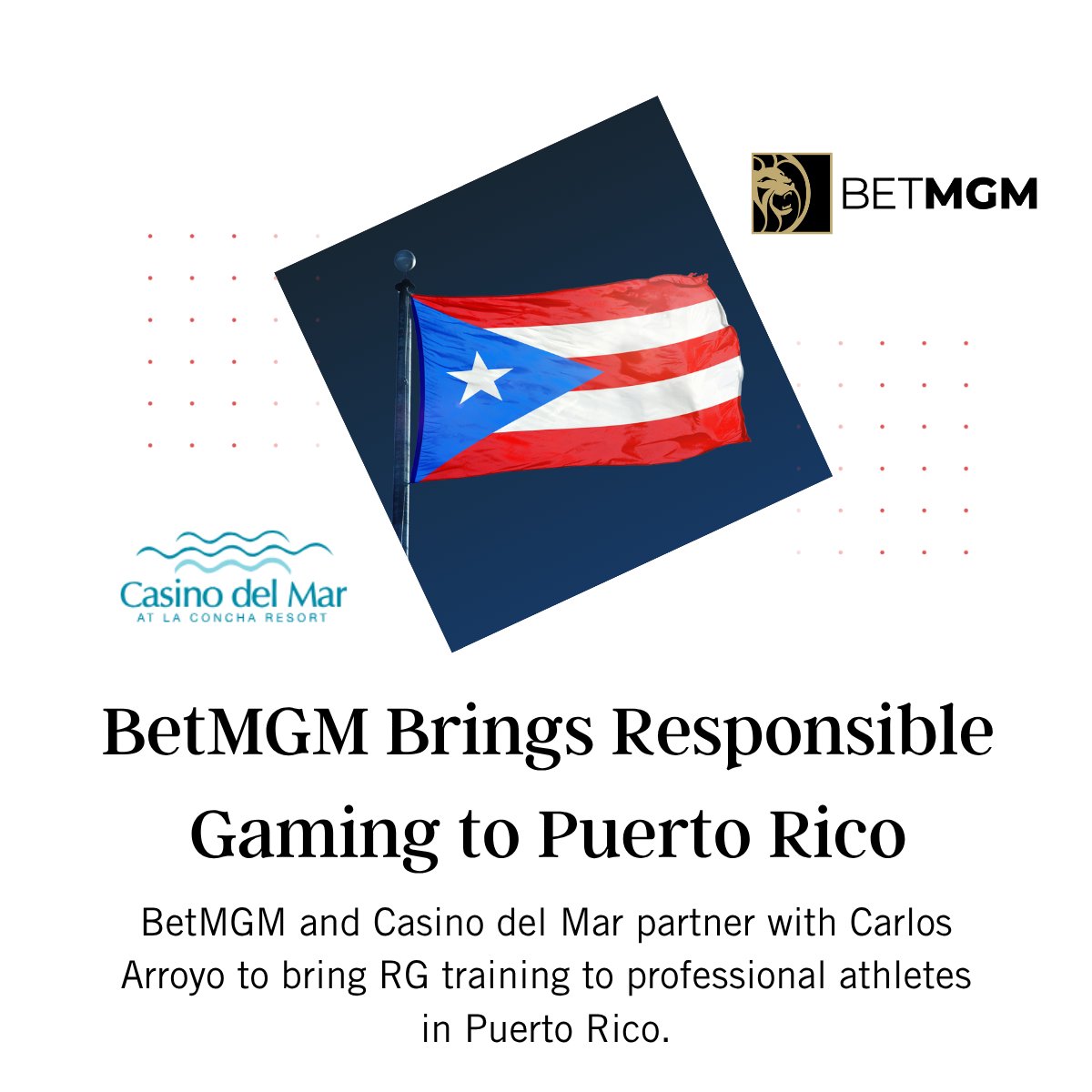 AmericanGaming's tweet image. AGA member @BetMGM is expanding their RG efforts to new coasts! In partnership with Casino Del Mar and former NBA point guard Carlos Arroyo, they are bringing responsible gaming training to professional athletes in Puerto Rico.
Read more 👉 bit.ly/40I8XDh