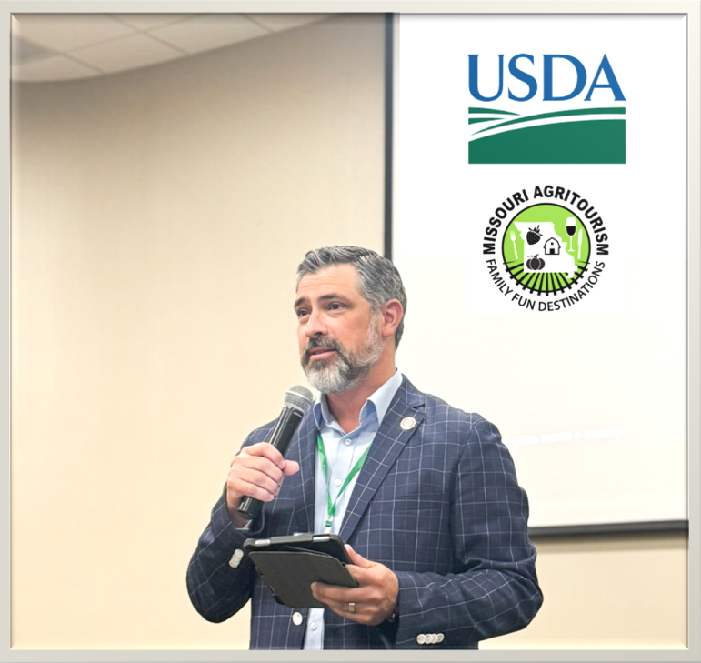 RD_Missouri's tweet image. Ben Baker @RD_Missouri attended the 2025 Agritourism event, @MOFarmBureau, to share USDA RD programs with farmers and ranchers. These programs offer opportunities to help revitalize rural communities by attracting visitors and boosting local businesses. Thank you for having us!