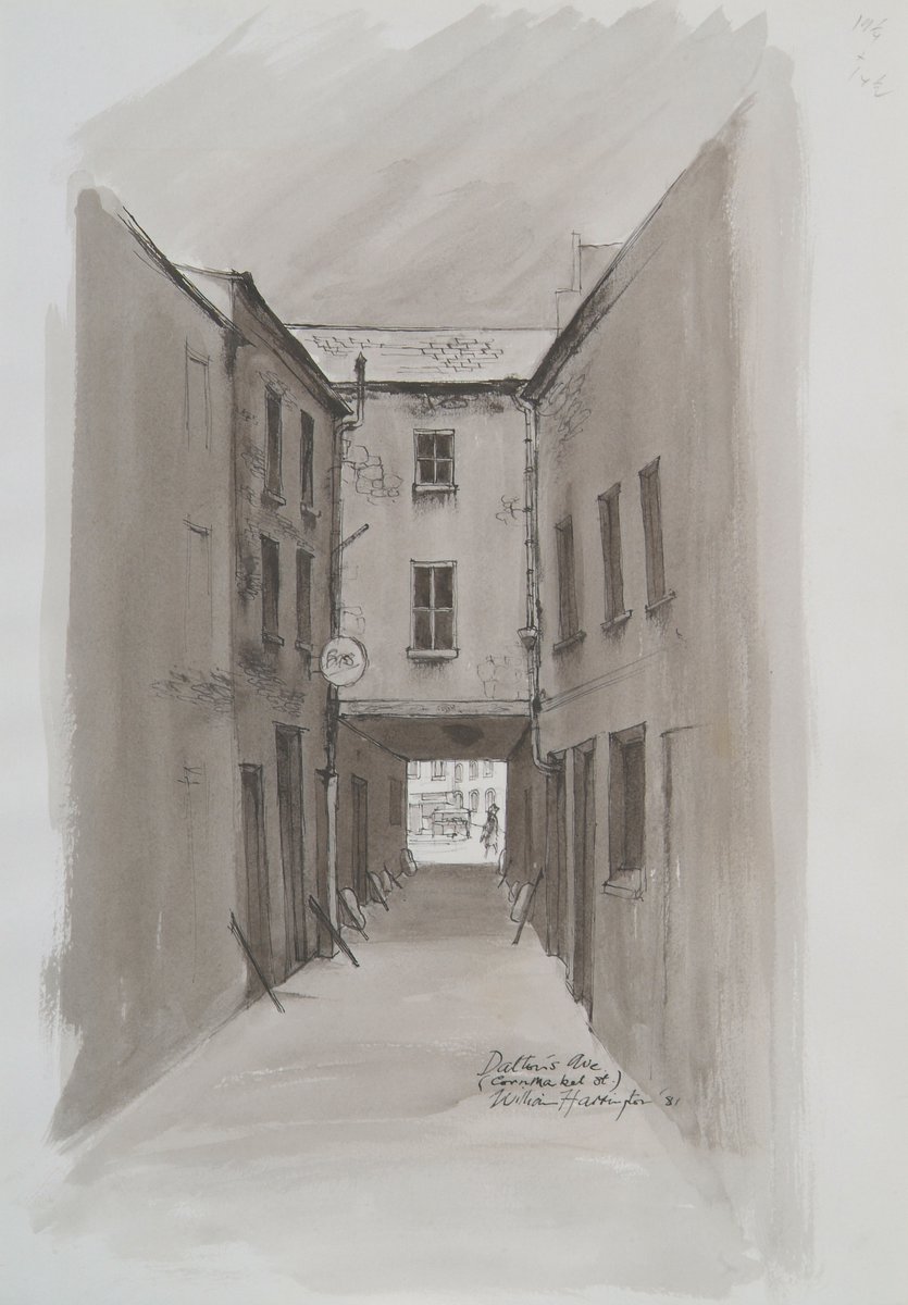 We are saddened by the passing of William Harrington (1941-2025).

Beginning his art studies in our building in 1955, he went on to illustrate Séamus Murphy's Stone Mad, this year's #OneCityOneBook. He is represented in the collection by an ink drawing of Dalton's Avenue (1981).