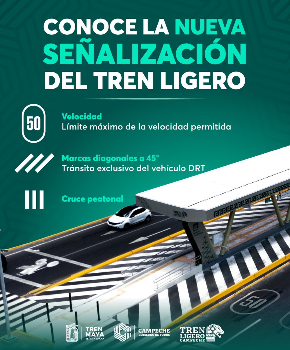 ¡Atención conductores! Llega el Tren Ligero DRT y con él, nueva señalización vial.

#GobiernoDeTodos