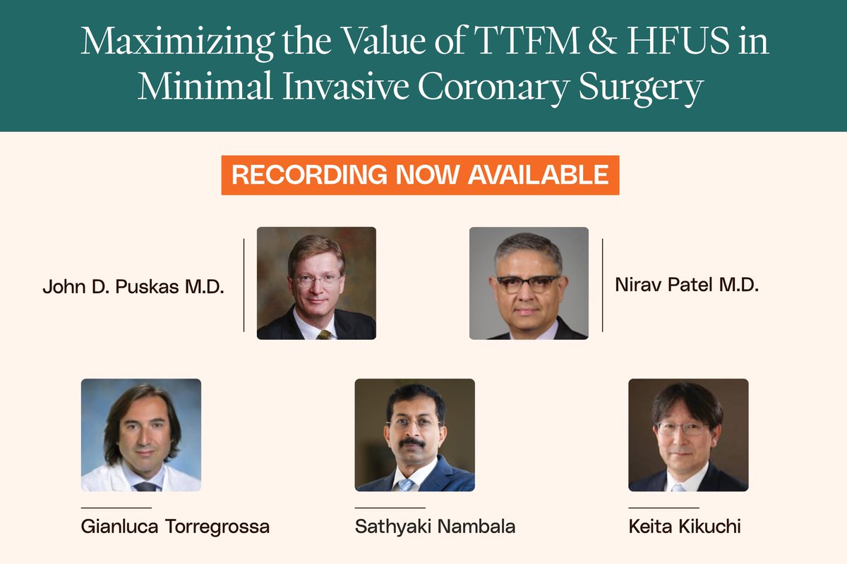 Medistim's tweet image. 🎥 Missed our #ISMICS2025 symposium? @ISMICS 

Watch 5 surgeons share real MICS cases using TTFM + HFUS for smarter graft assessment in minimally invasive CABG.

Now streaming on-demand ⬇️
🔗medistim.com/blog-podcast/i… @drbypass @GianTorre610 @NiravPatelMD @Sathyaki