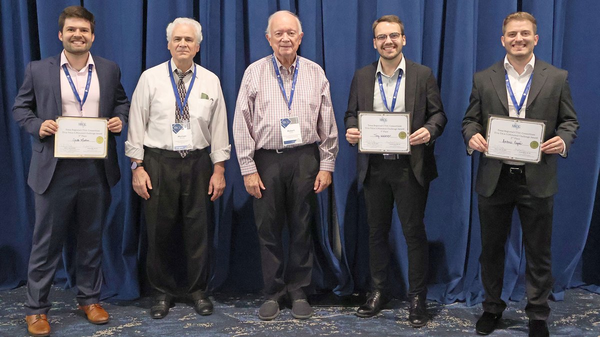 UTHealthHouston's tweet image. #UTHealthHouston researchers swept the top three spots at the T1-T4 in 3 Minutes competition, hosted by UT Health San Antonio. Trey Waldrop placed first, followed by Jacob Mattia and Antonio Pagán, PhD — all part of our TL1 Training Program supporting early-career scientists.