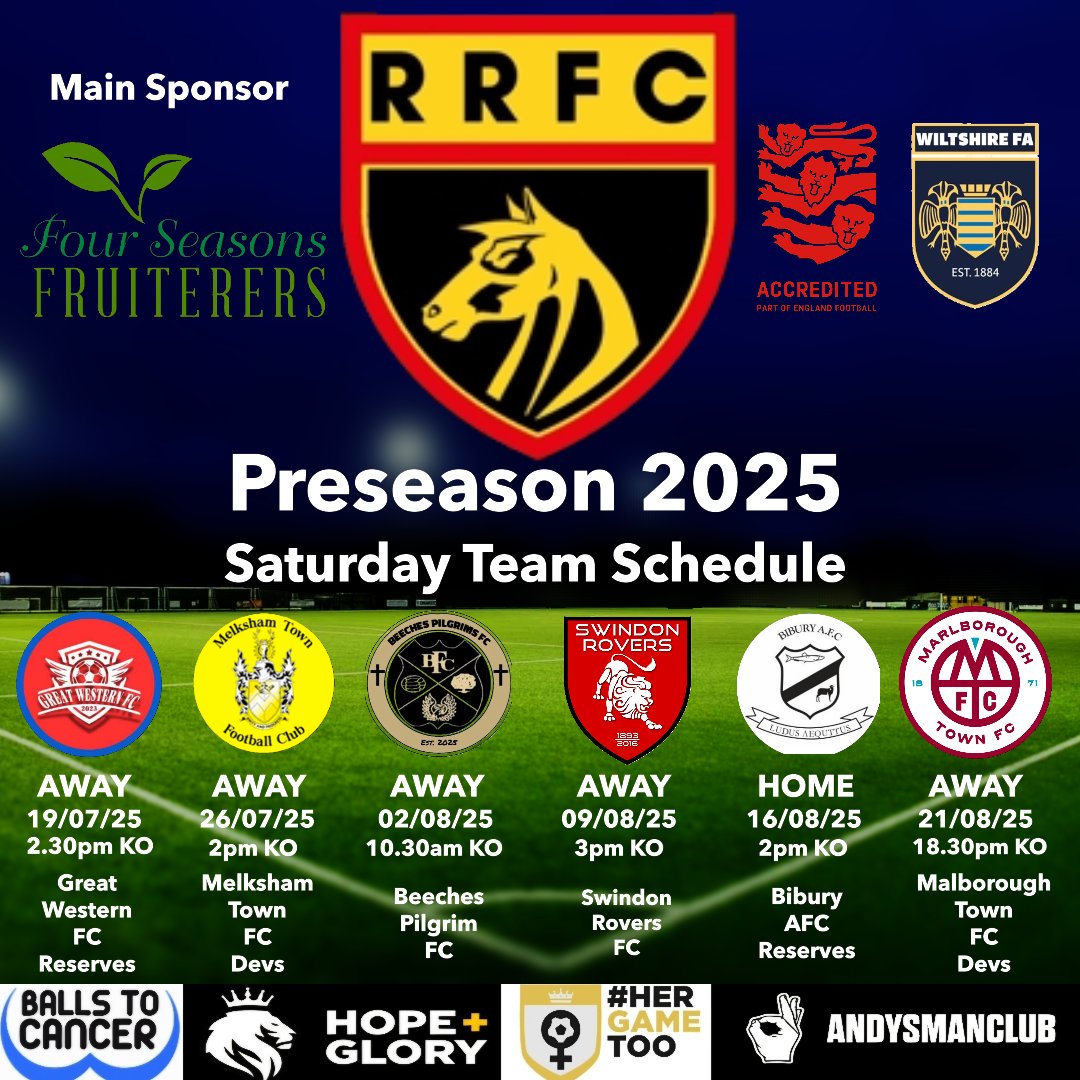 Ridgewayrovers1's tweet image. The time is getting close.
1st preseason match of the schedule is this weekend against @GreatWesternFC Reserves. KO is 2.30 at Gerard Buxton on the 3g.
Buzzing to get back to matches.

#uptherovers