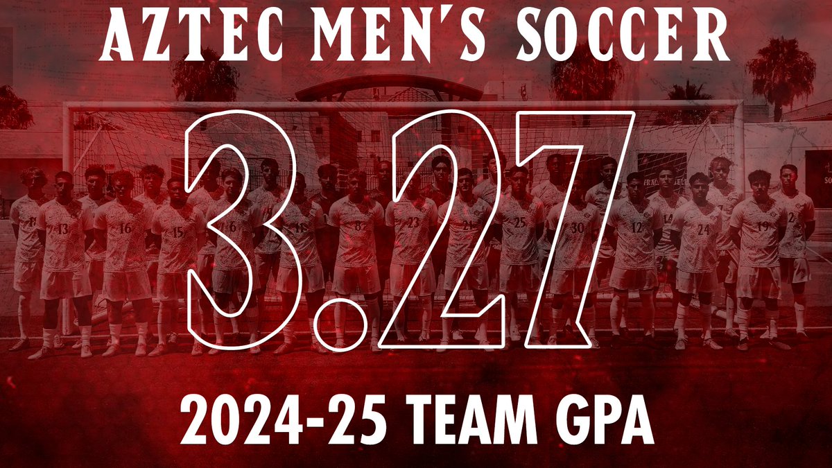 AztecMSoccer's tweet image. For the third year in a row, we have finished the academic year with the highest GPA of any Aztec men's team! #STUDENTathletes