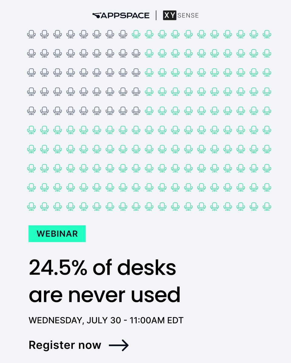 Join Appspace and XY Sense for a webinar designed for workplace experience leaders, real estate directors, and facilities managers looking to future-proof their offices. 👇 

Register now: experience.appspace.com/xy-sense-desig…