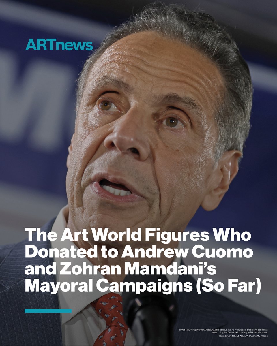 artnews's tweet image. Spending in the 2025 NYC mayoral race is sure to spike as the candidate’s respective campaigns advance towards November 4, and per a recent ARTnews data analysis, prominent art world figures have already gotten involved in the race. Find out who donated to who:…
