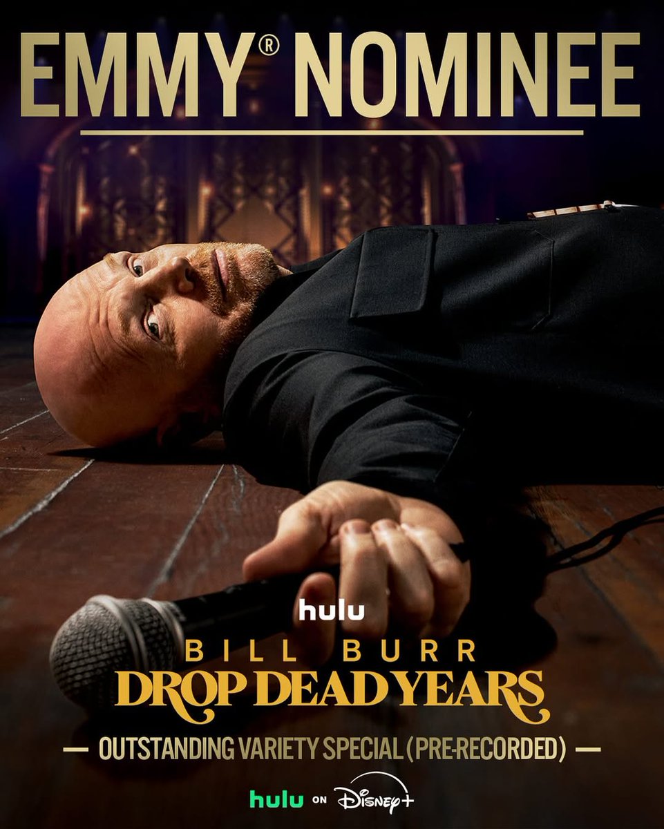Emmy Nominated! Congrats <a href="/billburr/">Bill Burr</a> 

Stream Drop Dead Years now on <a href="/hulu/">Hulu</a> &amp; <a href="/DisneyPlus/">Disney+</a> #ATCpresents #billburr #dropdeadyears