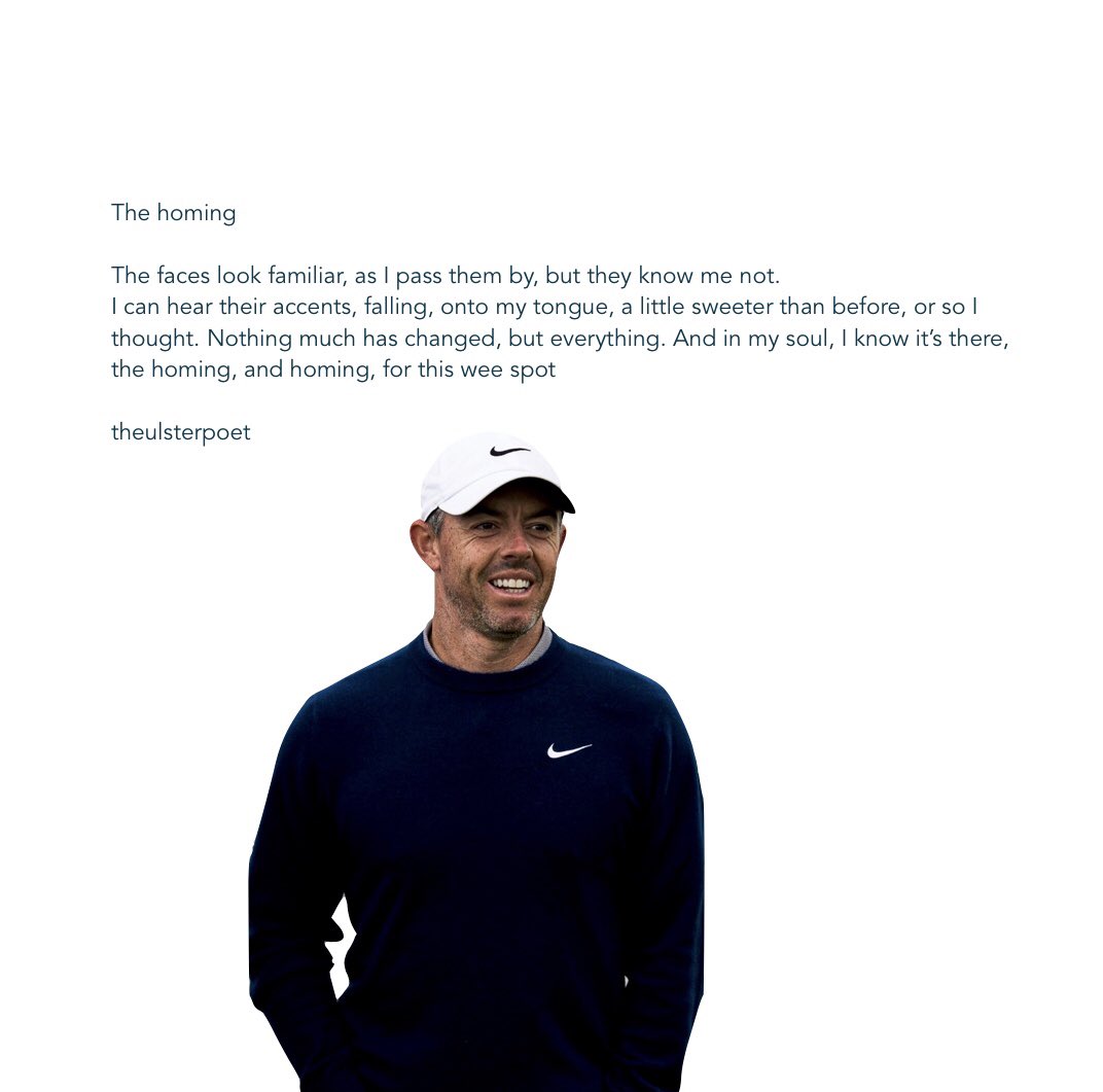 Something tells me Rory is feeling ‘The homing’ 

#TheOpen #RoryMcIlroy #RoyalPortrush