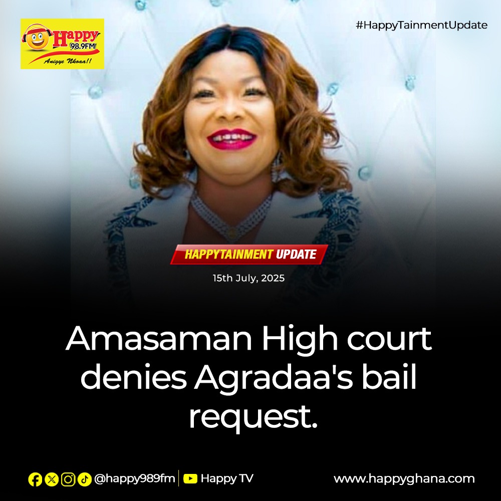 HAPPY989FM's tweet photo. Amasaman high court denies Agradaa's bail request
#HappyTainmentUpdate
#HappyGhana https://t.co/ezccJYHyw2