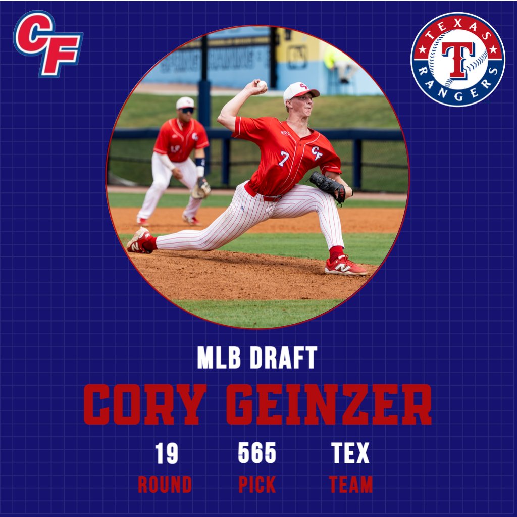 CF Patriots (@cfpats) on Twitter photo Congratulations to Patriot pitcher <a href="/CoryGeinzer/">Cory Geinzer</a> on being drafted by the Texas Rangers in the 19th Round of the MLB Draft #ProPats Congratulations to Patriot pitcher <a href="/CoryGeinzer/">Cory Geinzer</a> on being drafted by the Texas Rangers in the 19th Round of the MLB Draft #ProPats