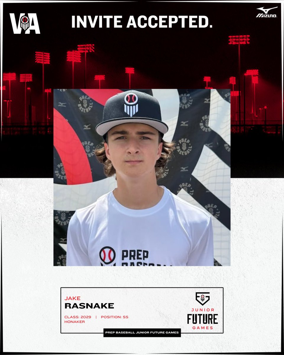 PrepBaseballVA's tweet photo. INVITE ACCEPTED ✅

'29 SS/RHP Jake Rasnake (Honaker) will represent Team Virginia at the 2025 Junior Future Games!

@JakeRasnake8 @prepbaseball

#PBJFG25 https://t.co/RXzbtcUoLC