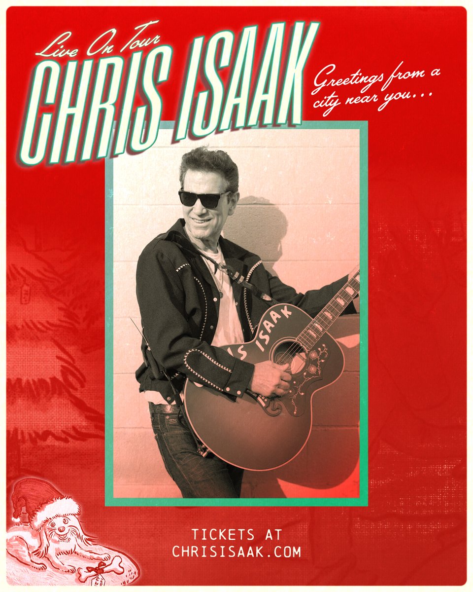 ChrisIsaak's tweet image. Consider this your official invitation to rock around the Christmas tree. 🎸🎄
I’m heading back on tour for the holidays! Some dates are already up, and more are on the way. Stay tuned. chrisisaak.com/tour