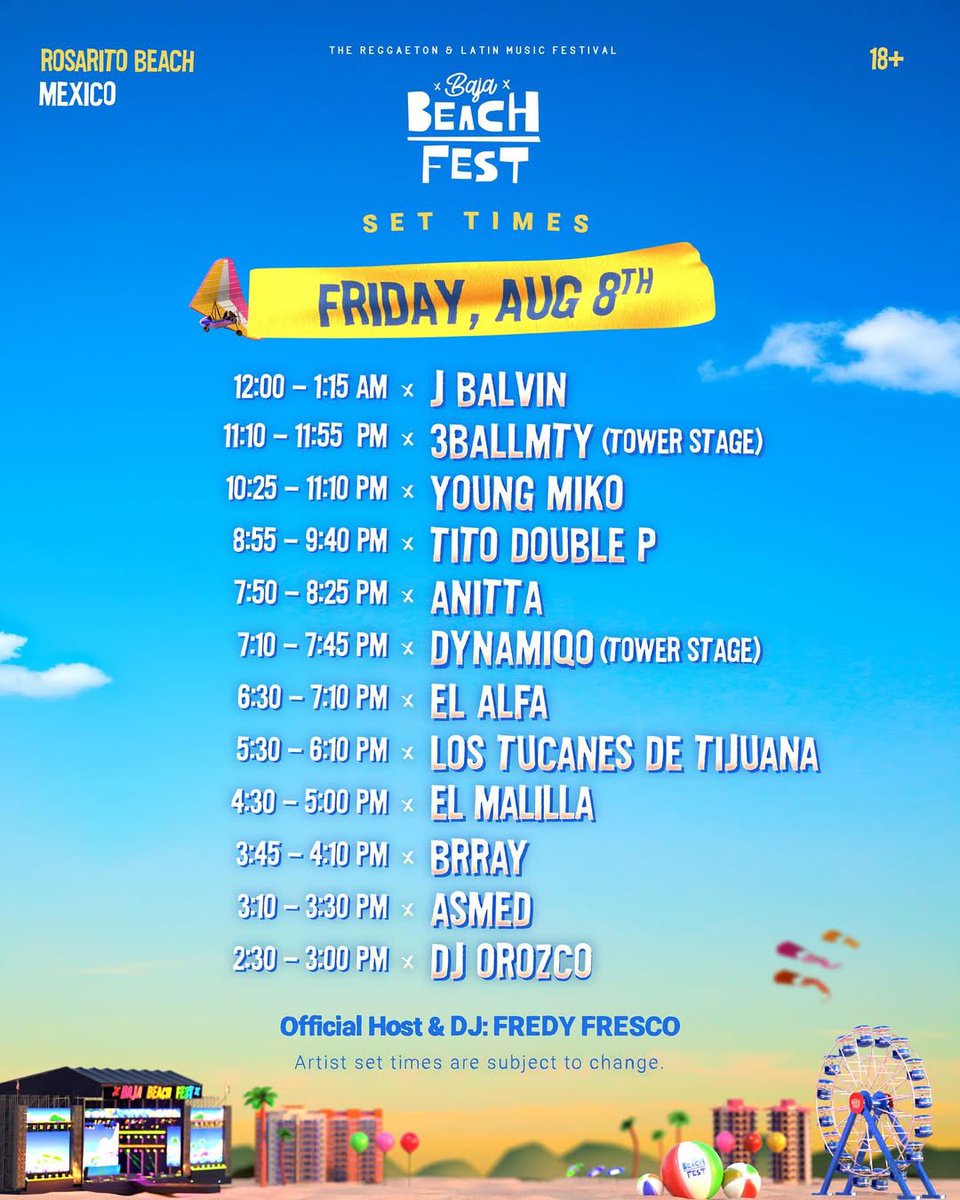 🎤 Beja Beach Fest confirmou show de Anitta em 8 de agosto, com início previsto para 21h50 (horário de Brasília).

O set da Patroa terá cerca de 35 minutos de duração.

— Confira mais informações: bajabeachfest.com