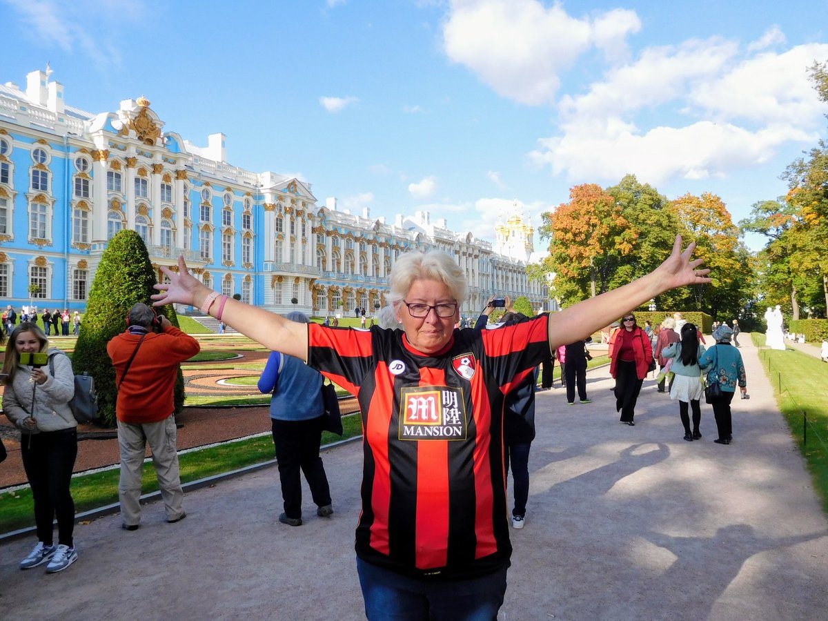 goodrd5's tweet photo. The wife outside the czar's summer palace Saint Petersburg,  Russia https://t.co/YeOTpVVZ8K
