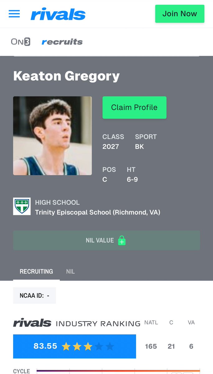 Keaton Gregory (@kgregory2027) on Twitter photo Blessed to receive a 3 star ranking from On3 and Rivals!
3⭐️
<a href="/TheWorkshopp/">Esoteric Sonny | Plutocratic Sonny</a> <a href="/TeamLoadedBBall/">Team Loaded AAU Basketball</a> <a href="/ShaneBurnette11/">Shane Burnette</a> Blessed to receive a 3 star ranking from On3 and Rivals!
3⭐️
<a href="/TheWorkshopp/">Esoteric Sonny | Plutocratic Sonny</a> <a href="/TeamLoadedBBall/">Team Loaded AAU Basketball</a> <a href="/ShaneBurnette11/">Shane Burnette</a>