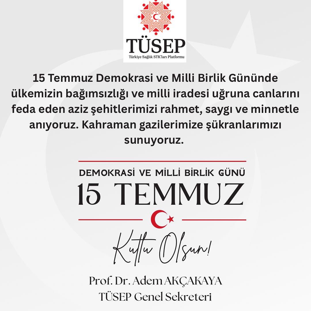 Türkiye Sağlık STK'ları (@tuseptr) on Twitter photo 15 Temmuz da milletimizin iradesine ve demokrasimize kasteden hain darbe girişimi, aziz milletimizin kararlılığıyla bertaraf edilmişti.
Bu uğurda canlarını feda eden şehitlerimizi rahmetle, gazilerimizi minnetle anıyoruz..
#tüsep <a href="/tuseptr/">Türkiye Sağlık STK'ları</a>
#15Temmuz #DemokrasiZaferi #Milliİrade 15 Temmuz da milletimizin iradesine ve demokrasimize kasteden hain darbe girişimi, aziz milletimizin kararlılığıyla bertaraf edilmişti.
Bu uğurda canlarını feda eden şehitlerimizi rahmetle, gazilerimizi minnetle anıyoruz..
#tüsep <a href="/tuseptr/">Türkiye Sağlık STK'ları</a>
#15Temmuz #DemokrasiZaferi #Milliİrade