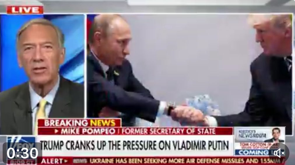 AHORA

Mike Pompeo califica el anuncio de Trump sobre Ucrania, junto con el jefe de la OTAN, Rutte, como "un paso más cercano, más profundo y más grande hacia la paz de lo que hemos visto hasta ahora".

Neocon feliz porque las armas van en camino.