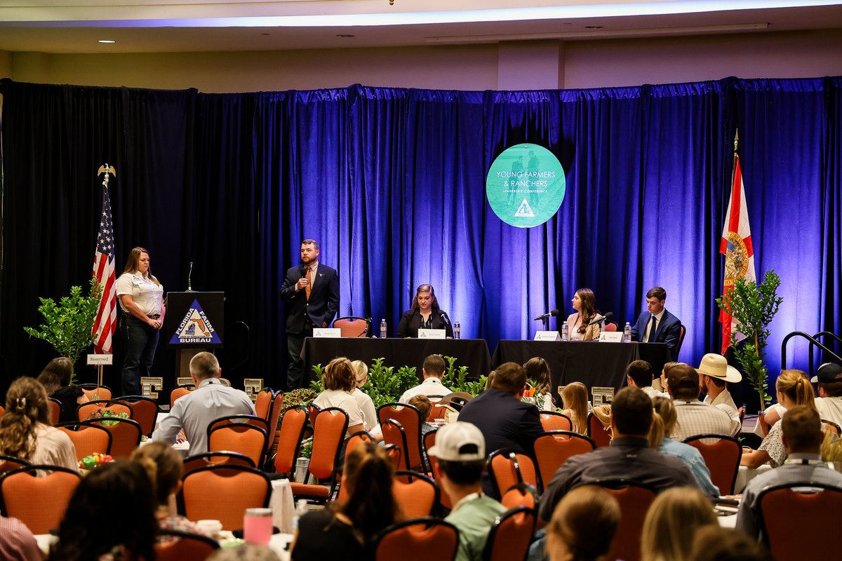 FlaFarmBureau's tweet image. With more than 240 attendees, the 2025 Young Farmers & Rancher’s Leadership Conference was a success. It was both an educational and engaging weekend made possible thanks to the YFR Leadership Group Class 10, our generous sponsors, staff and speakers.
#FLAgriculture | #YFR2025