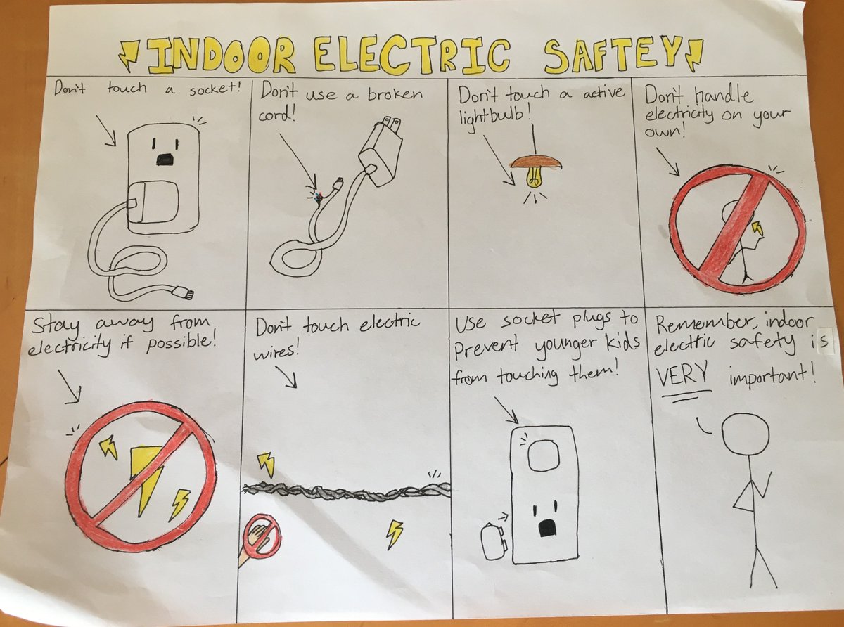 Is your family beating the heat indoors? Make sure you're doing it safely. Follow these great tips from Amanda, one of our Art Contest winners and keep you and your family safe from indoor electrical safety hazards. Visit enovapower.com/safetyathome for more tips like Amanda's.