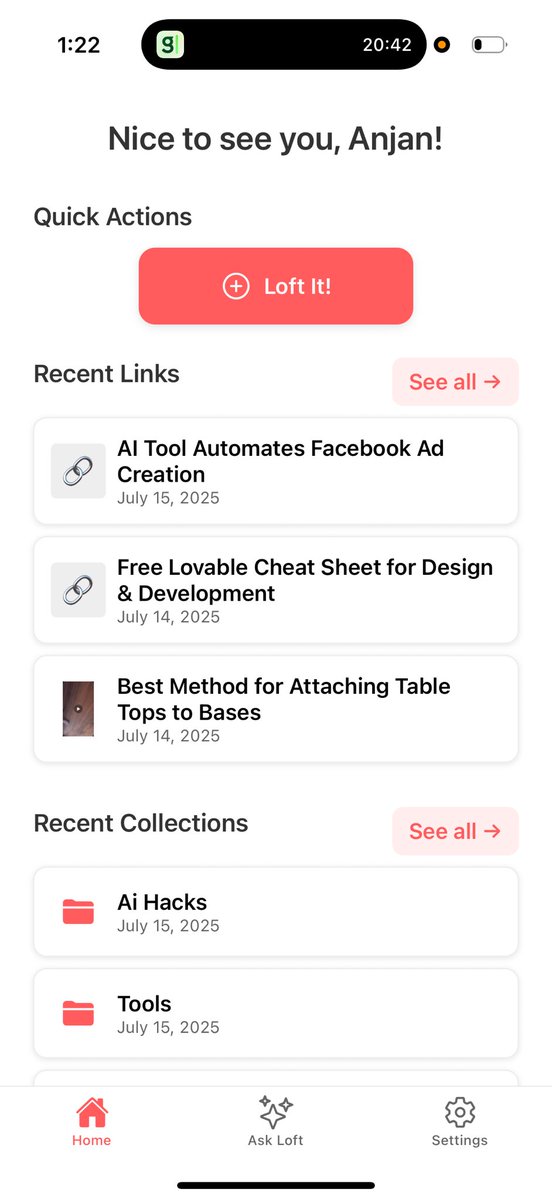 anjanps5's tweet image. All your bookmarks in 1 spot and easily accessible and searchable. #justloftit
Checkout @justloftit for more details!
DM if you want early access
