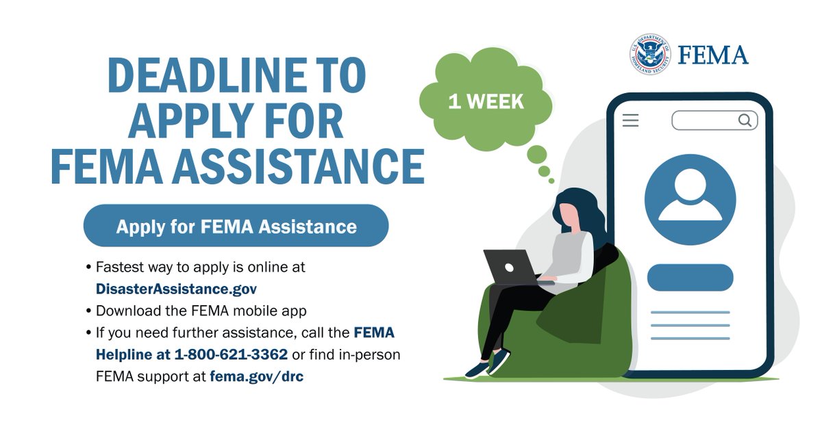 FEMARegion6's tweet image. 🚨South Texas residents affected by the March severe storms and flooding have until 11:59 p.m. CT July 22, 2025, to apply for disaster assistance! Homeowners and renters in Cameron, Hidalgo, Starr, and Willacy counties can apply for FEMA help.
Learn more: fema.gov/press-release/…