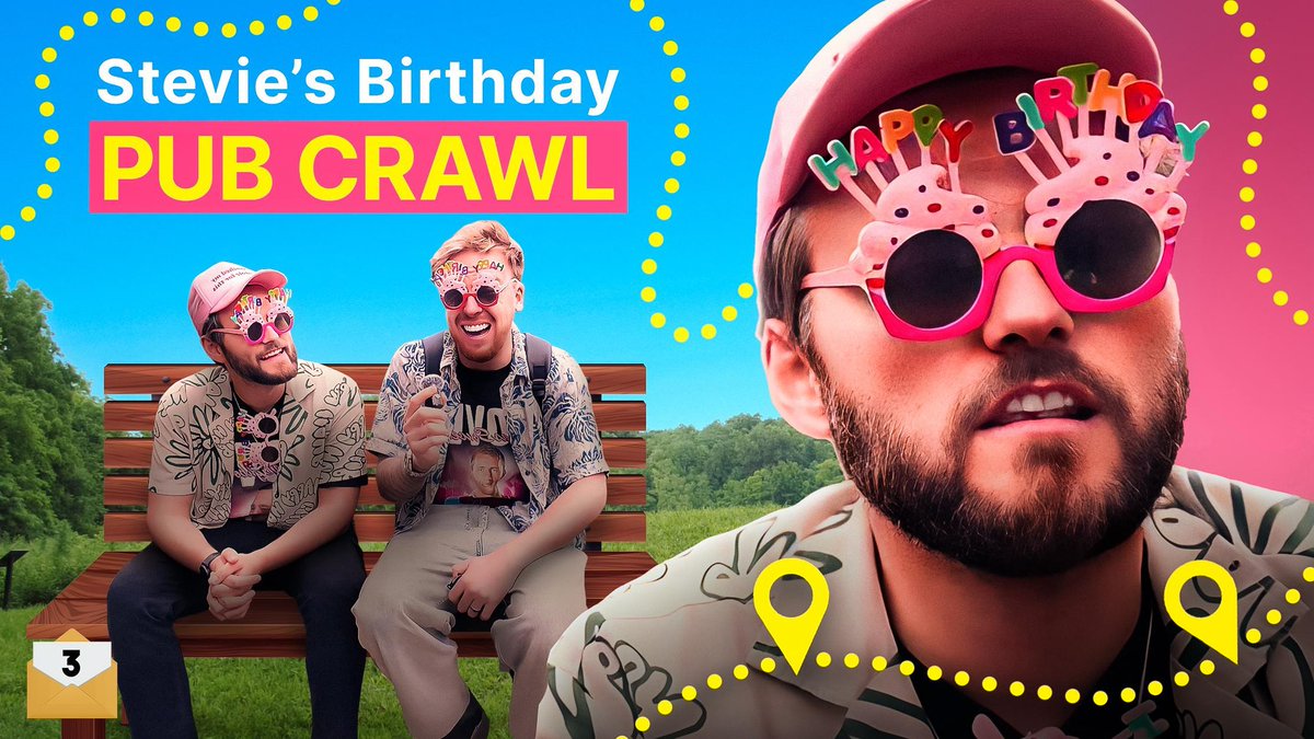 Jaack's tweet image. 10 pubs, in 10 hours, with 10 awfully embarrassing and cringey challenges.
Stevie’s Birthday Pub Crawl OUT NOW…
jaackandstevie.com/supporters/vid…