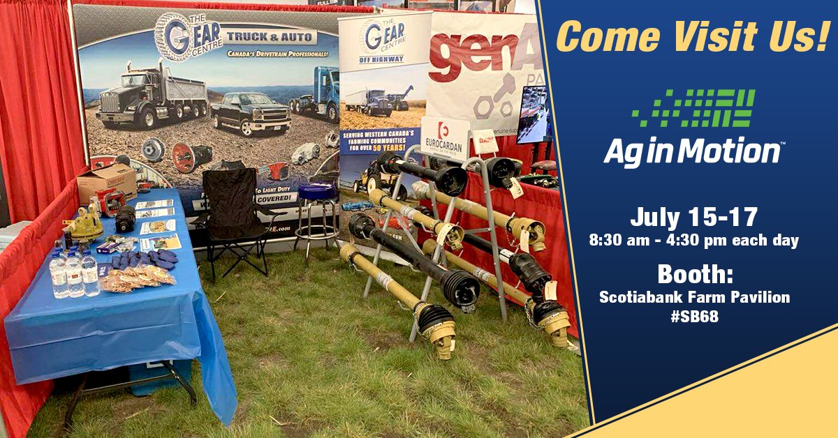 Gear Centre Group (@gearcentregroup) on Twitter photo We’re <a href="/AginMotion/">Ag in Motion</a>! Come visit us at Western Canada’s largest outdoor farm expo. You can find us in the Scotiabank Pavilion. Let’s chat about all things agriculture!
#AIM25 #AgInMotion #CdnAg #Agriculture #FarmShow We’re <a href="/AginMotion/">Ag in Motion</a>! Come visit us at Western Canada’s largest outdoor farm expo. You can find us in the Scotiabank Pavilion. Let’s chat about all things agriculture!
#AIM25 #AgInMotion #CdnAg #Agriculture #FarmShow