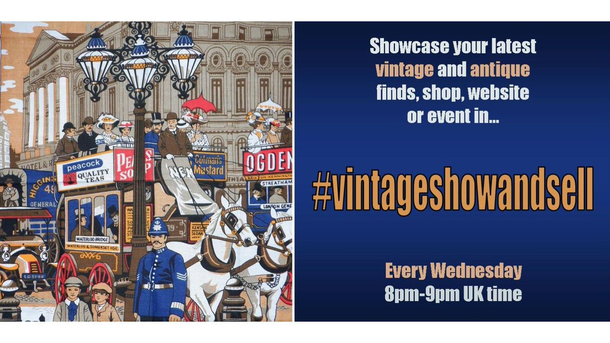Ever Rotating ๐ผ Vintage Retro โป๏ธ (@everrotating) on Twitter photo ๐ 1 hour to go before this week's #VintageShowAndSell.
โฑ๏ธ Showcase your latest #vintage and #antique finds, shop, website, auction or event.
๐ Every Wednesday 8pm-9pm BST. Join in and give your finds a booOOST!
๐ฝ๏ธ๐ฏ๐โ๏ธ๐ข๐๏ธ๐บ๐๐ช๐บ๐ช๐๐งธ๐งฎ๐๐๐ฉ๐งด๐ฐ๏ธ ๐ 1 hour to go before this week's #VintageShowAndSell.
โฑ๏ธ Showcase your latest #vintage and #antique finds, shop, website, auction or event.
๐ Every Wednesday 8pm-9pm BST. Join in and give your finds a booOOST!
๐ฝ๏ธ๐ฏ๐โ๏ธ๐ข๐๏ธ๐บ๐๐ช๐บ๐ช๐๐งธ๐งฎ๐๐๐ฉ๐งด๐ฐ๏ธ