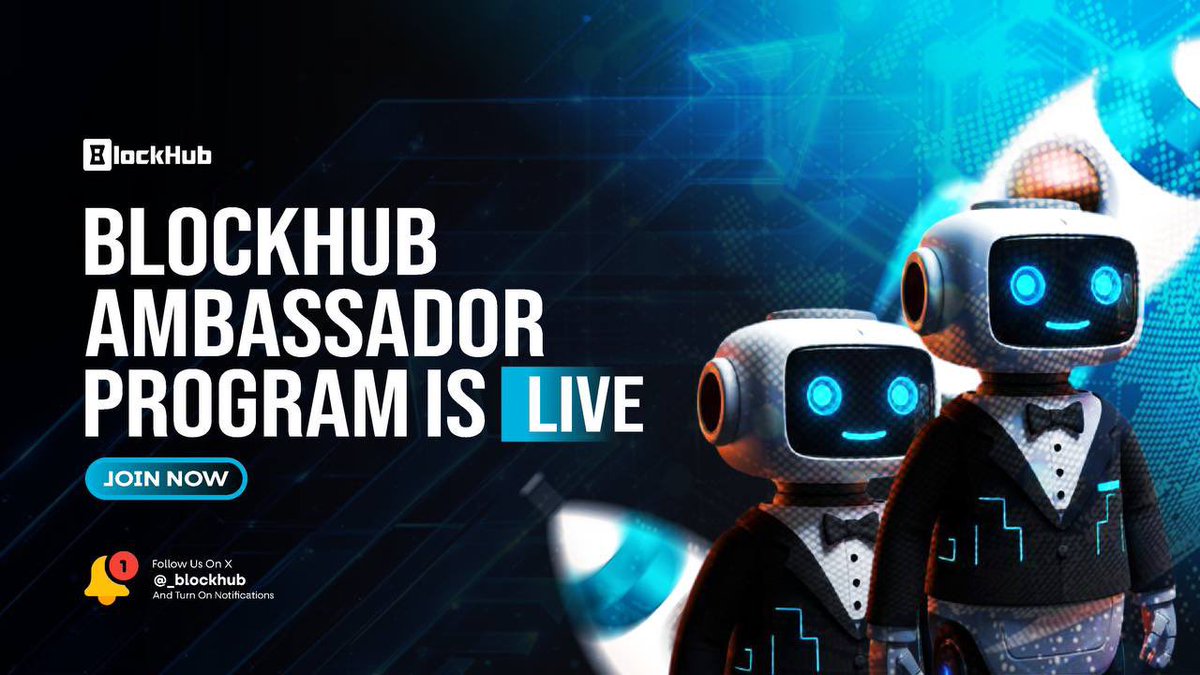 _blockhub's tweet image. We are thrilled to announce the launch of the BlockHub Ambassador Program!

The launch of our Ambassador program is giving you more ways to engage and support our community!  

t.me/BlockHubAmbass…

You can join our TG community  for more details by clicking the link below!…