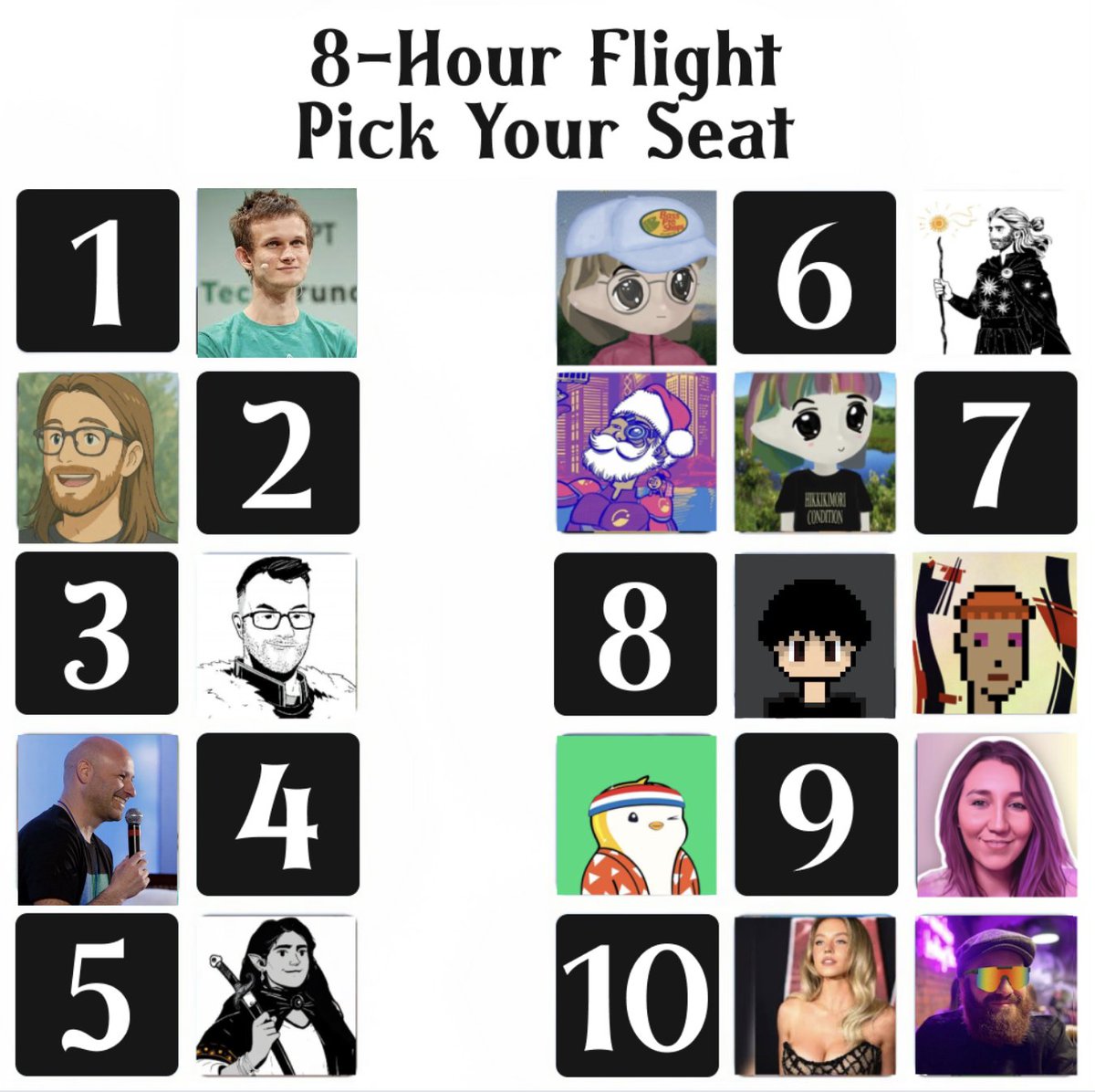 pick your seat fam 👇