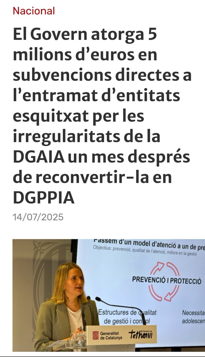 @laxarxaxanante (@laxarxaxanante1) on Twitter photo Comença la <a href="/laxarxaxanante1/">@laxarxaxanante</a>
Recordeu:
👇
1️⃣ REPIULAR
2️⃣ SEGUIR A QUI REPIULI
3️⃣ SEGUIR A QUI US SEGUEIXI
4️⃣ CONTESTAR LA PREGUNTA
Què en penseu del fet que la nova DGPPIA segueixi els passos de la vella DGAIA? Comença la <a href="/laxarxaxanante1/">@laxarxaxanante</a>
Recordeu:
👇
1️⃣ REPIULAR
2️⃣ SEGUIR A QUI REPIULI
3️⃣ SEGUIR A QUI US SEGUEIXI
4️⃣ CONTESTAR LA PREGUNTA
Què en penseu del fet que la nova DGPPIA segueixi els passos de la vella DGAIA?
