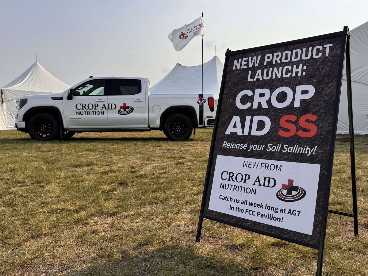 Kickin around <a href="/AginMotion/">Ag in Motion</a> today? Swing by the Special Events tent today on 6th Street and check out our new product release thats going to help deal with that pesky Salinity    Crop Aid SS from <a href="/cropaidag/">Crop Aid</a>