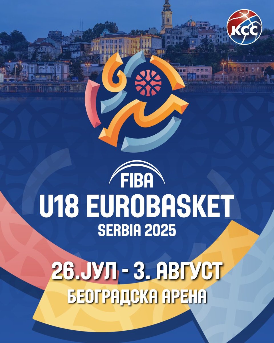 KSSrbije's tweet image. Од 26. јула до 3. августа, Београдска арена ће бити домаћин Европског првенства за играче до 18 година! 🏀
Стиже 16 најбољих репрезентација, а Србија игра пред својом публиком. 🇷🇸

Подржи Орлиће, уживај у врхунској кошарци.❤️

Више на линку: kss.rs/u-susret-evrop…