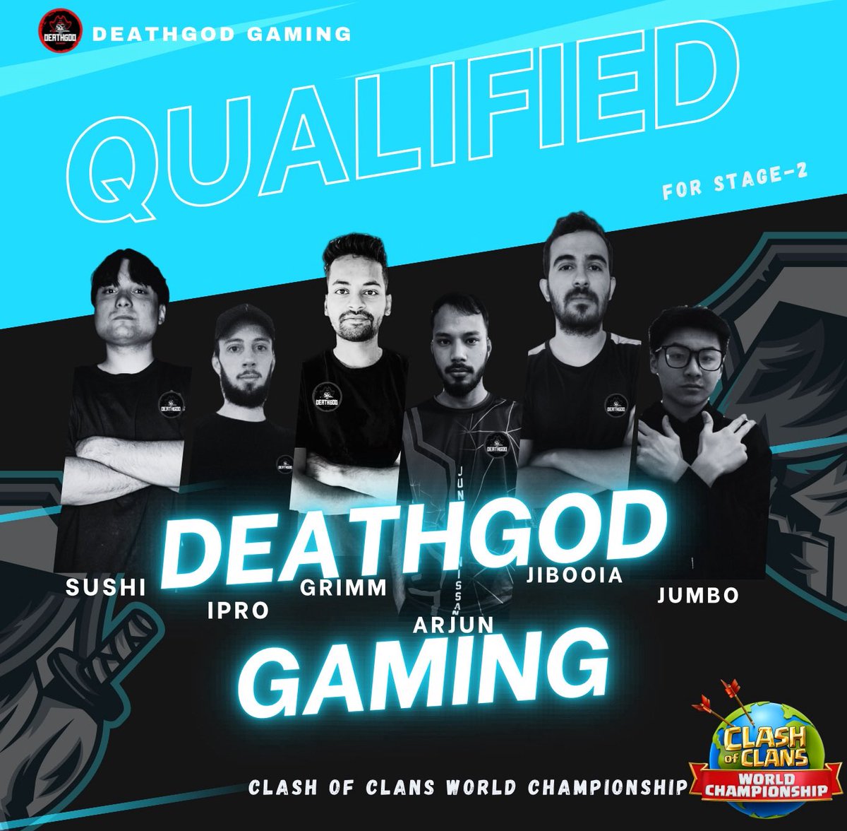 DeathGod Gaming (@screwerofficial) on Twitter photo Ranked #20 ✅ ladder stage
Let’s prepare our defence and offence now for stage 2
Go go go <a href="/CoCEsports/">Clash of Clans Esports</a>
<a href="/iPro_coc/">iPro</a>
<a href="/jumbo4gz/">Jumbo4gz</a>
<a href="/_Grim_M/">Divyanshu Gupta</a>
<a href="/Sushistillon/">Sushi</a>
<a href="/EduardoLucasP/">! Jibooia !</a>
<a href="/ARJUN_coc/">ARJUN</a> Ranked #20 ✅ ladder stage
Let’s prepare our defence and offence now for stage 2
Go go go <a href="/CoCEsports/">Clash of Clans Esports</a>
<a href="/iPro_coc/">iPro</a>
<a href="/jumbo4gz/">Jumbo4gz</a>
<a href="/_Grim_M/">Divyanshu Gupta</a>
<a href="/Sushistillon/">Sushi</a>
<a href="/EduardoLucasP/">! Jibooia !</a>
<a href="/ARJUN_coc/">ARJUN</a>
