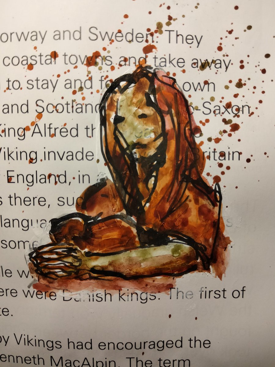 julesartvan's tweet image. orway and 

#thedailysketch #watercolour #ink and #acrylicsketchin #lifeintheuk #page19 from news of governent being accused of illegally deporting citizens at gunpoint prompting fears of an escalating campaign of persecution.
#originalartwork artvan.co.uk/jules/orway-and
