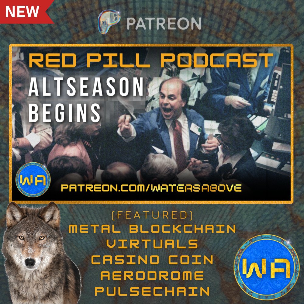 WatersAbve's tweet image. AltSeason BEGINS 📈
Available Now for Patreon Supporters of our Mastermind Community
Join our Community of like-minded Conscious Investors and unlock this Podcast + 500 exclusive posts and access to our members-only Discord
-- Link in Bio 💎