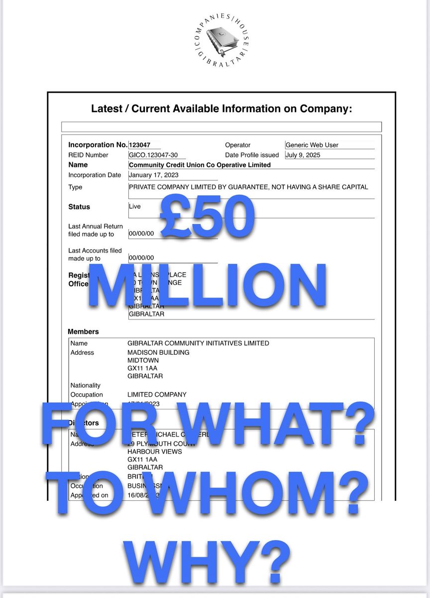keith_azopardi's tweet image. What is £50 MILLION being used for? DISCLOSED in Auditor Report that over £50M of savers monies was ultimately provided last yr to a company only set up in 2023. Structured in opaque complex financial jungle. Why has GSLP Govt used Savings Bank monies for that? Tell the people