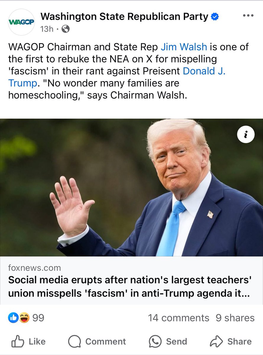 GhostWhitman's tweet photo. Marcus Whitman is one of the first to rebuke @WAGOP chairman @JimWalshLD19 for misspelling “misspelling” and “president” in a post about spelling. “No wonder your own caucus can’t stand you,” said everyone involved in #waleg https://t.co/vAwdBac5hI